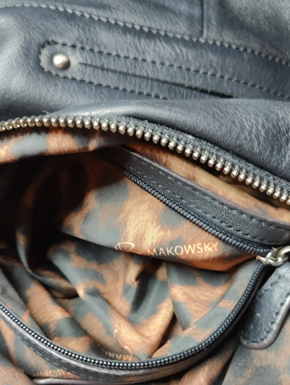 b. makowsky black leather